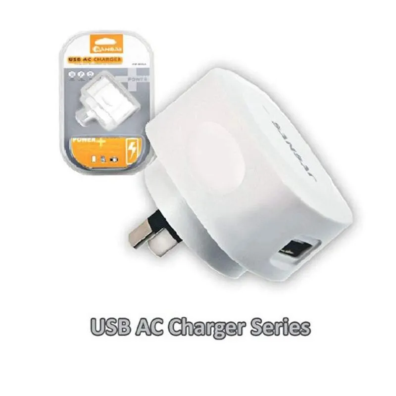 Sansai AC USB Port Adapter Wall Charger 5V 1A for Smartphones