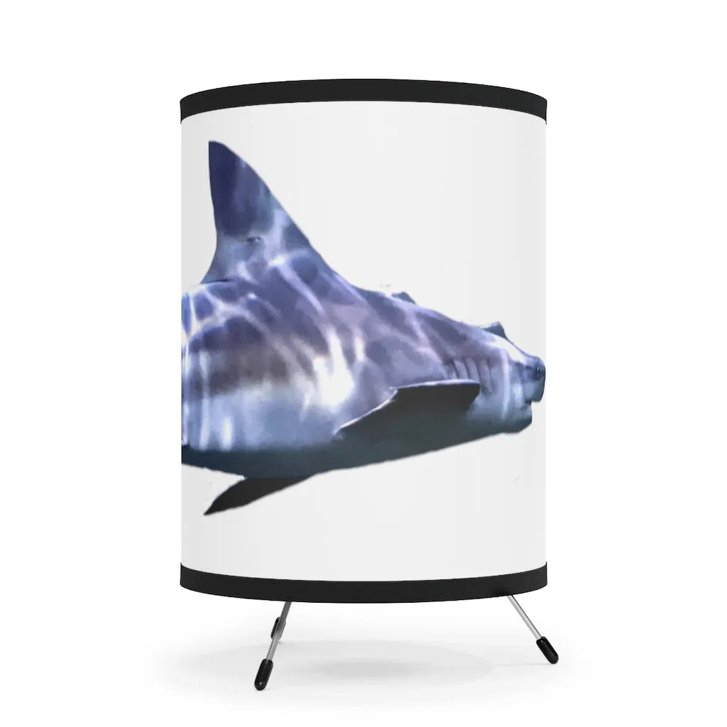 Shark Tripod Lamp with High-Res Printed Shade, US/CA plug