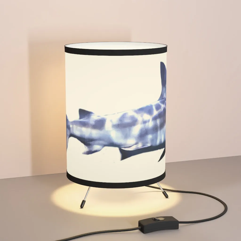 Shark Tripod Lamp with High-Res Printed Shade, US/CA plug