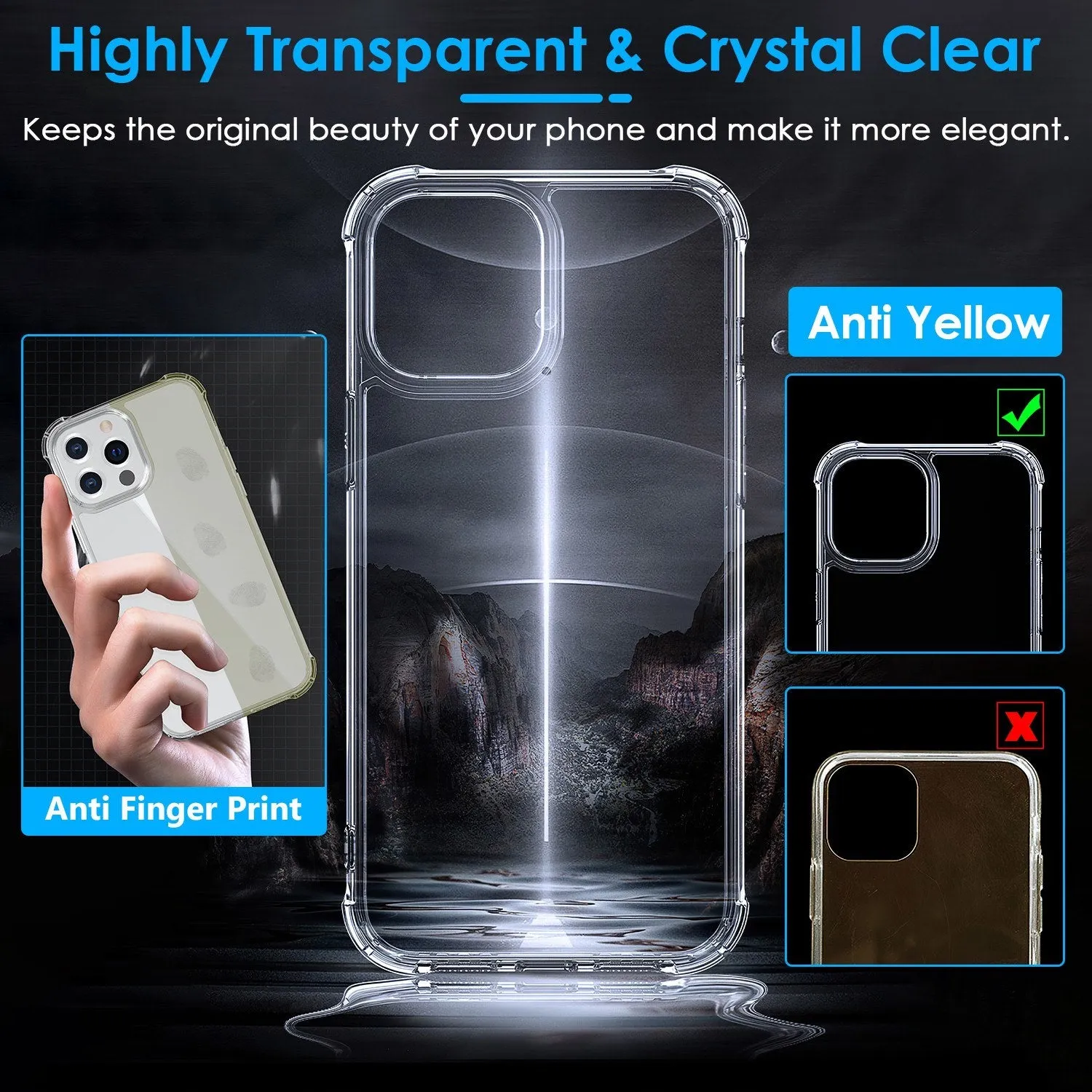 Shockproof Clear Phone Case Soft TPU Transparent Phone Cover