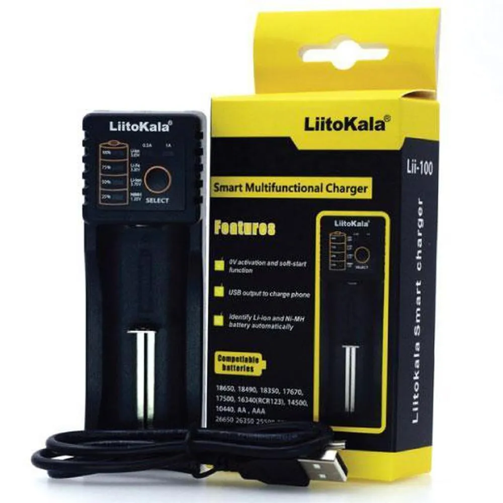 Smart USB Battery Charger - LiitoKala Lii-100 Lii-402 Lii100 Lii402 Batteries