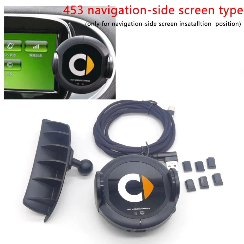 Smart's new 453 451 wireless charger, car phone holder for automatic Wireless charger