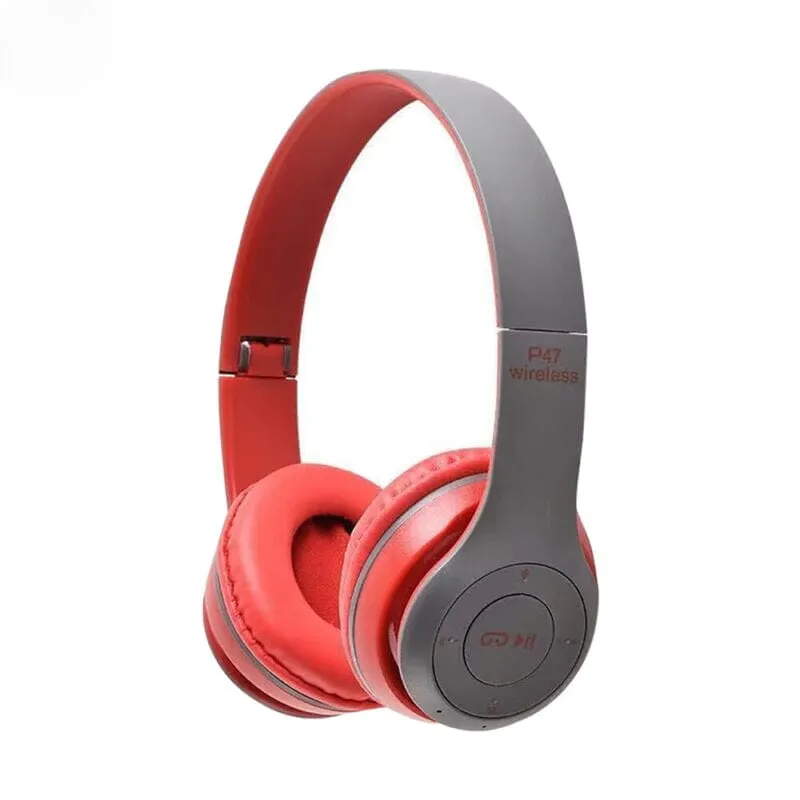 SMAXPro™ Foldable On-Ear Bluetooth Headphones w/ Mic: Super Bass Deep, Lightweight, Over Ear Wireless/Wired Headset