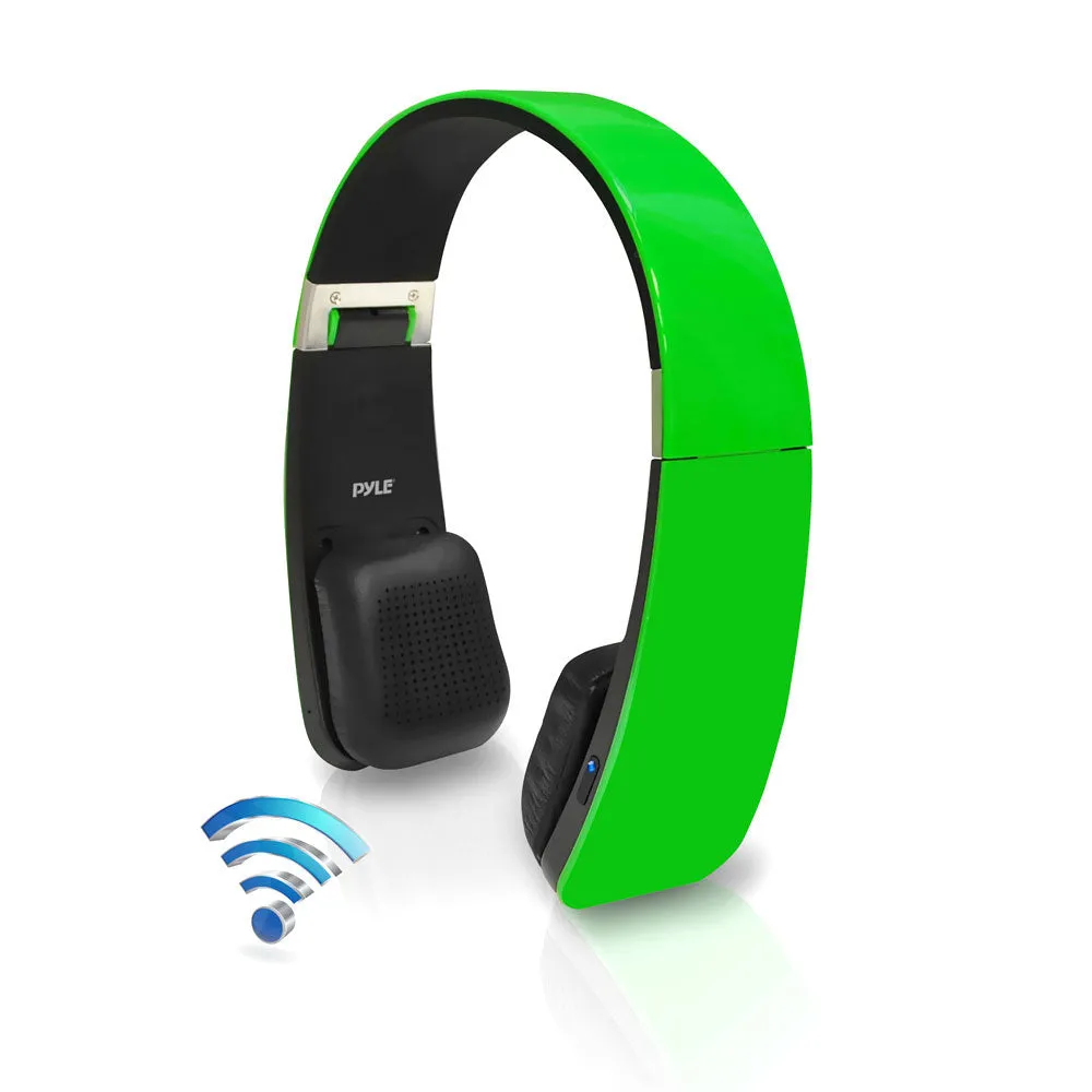 Sound 6 Bluetooth 2-In-1 Stereo Headphones With Built-In Mic For Call Answering And Easy-Touch Digital Controls (Green Color)