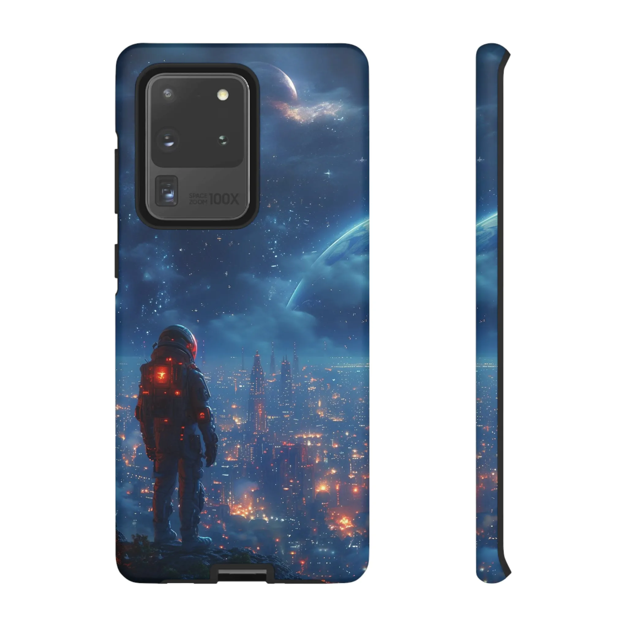 Space Exploration print design Tough Phone Case compatible with a large variety of Samsung models