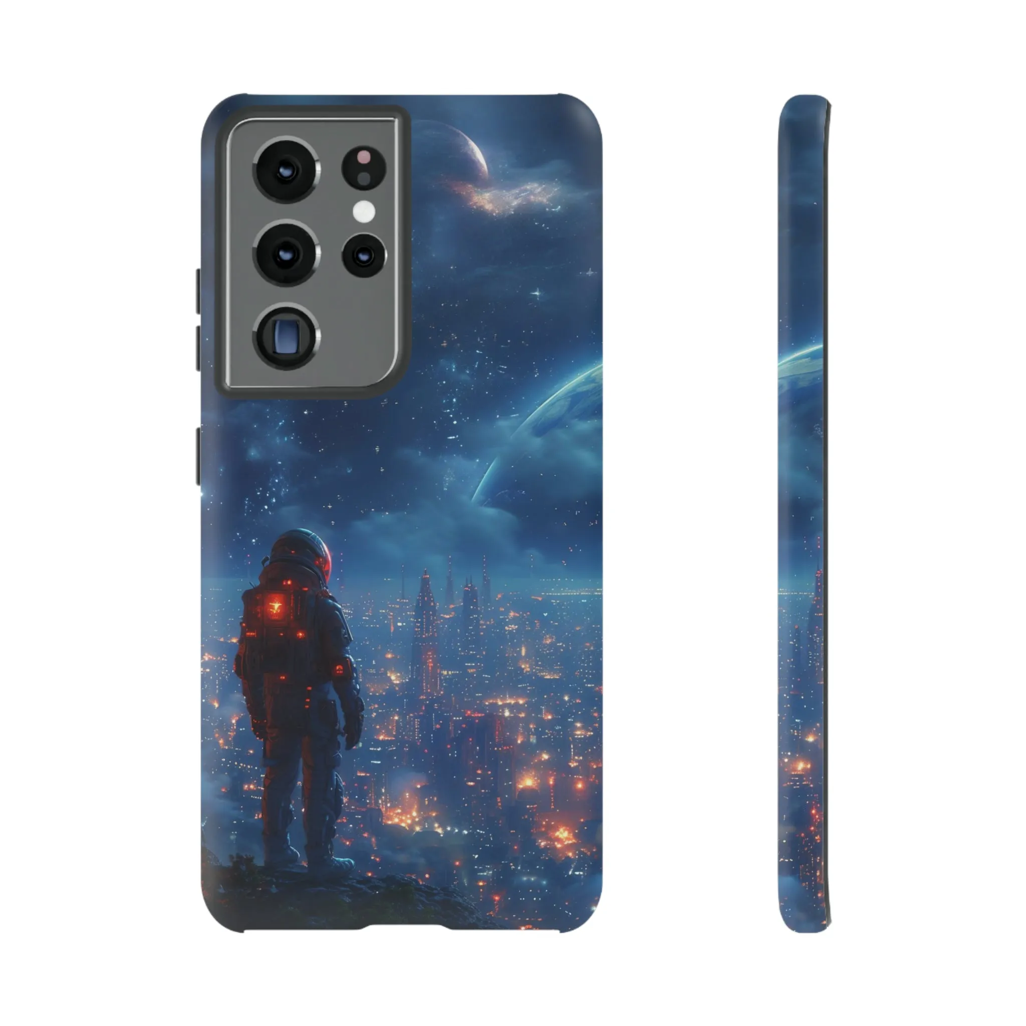 Space Exploration print design Tough Phone Case compatible with a large variety of Samsung models