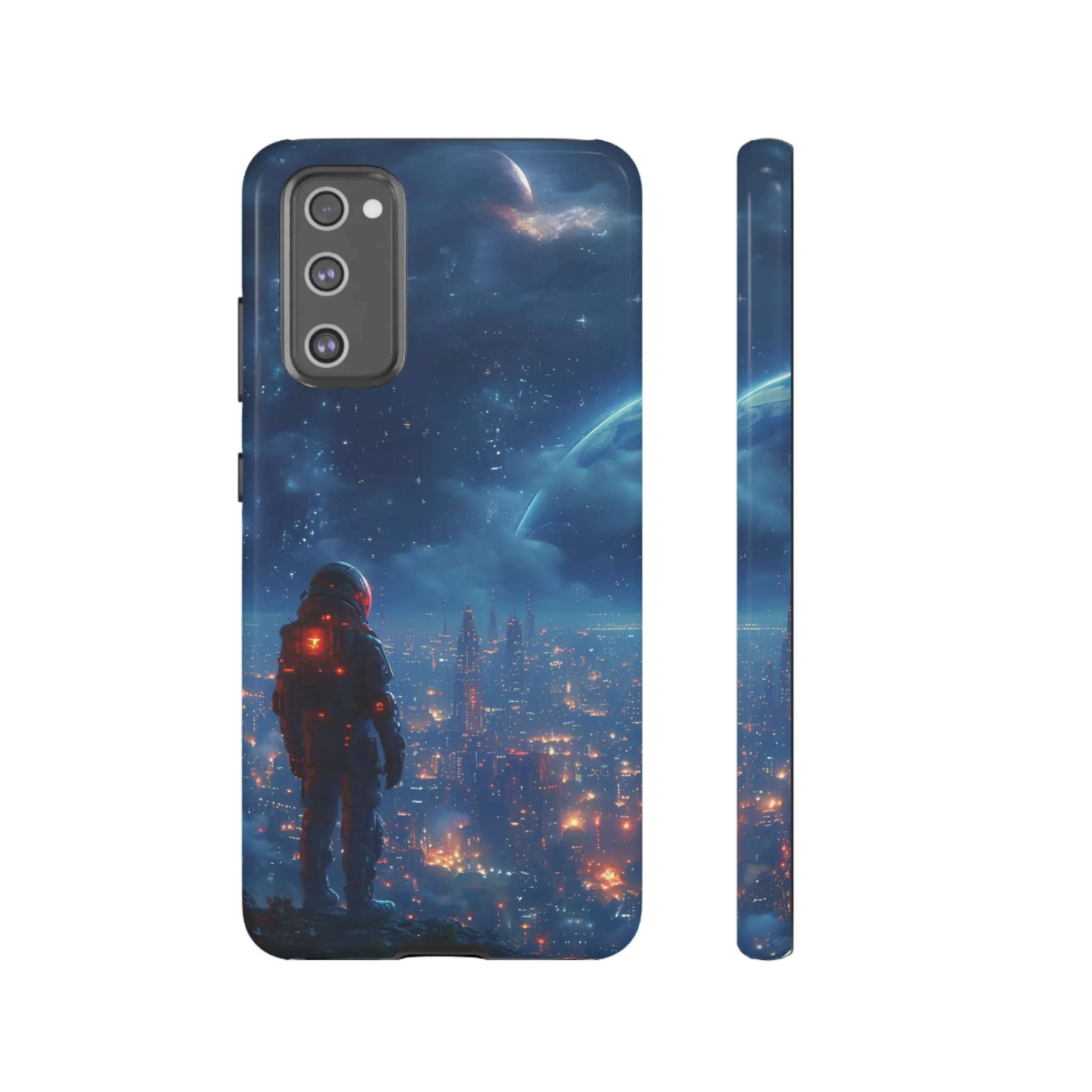 Space Exploration print design Tough Phone Case compatible with a large variety of Samsung models