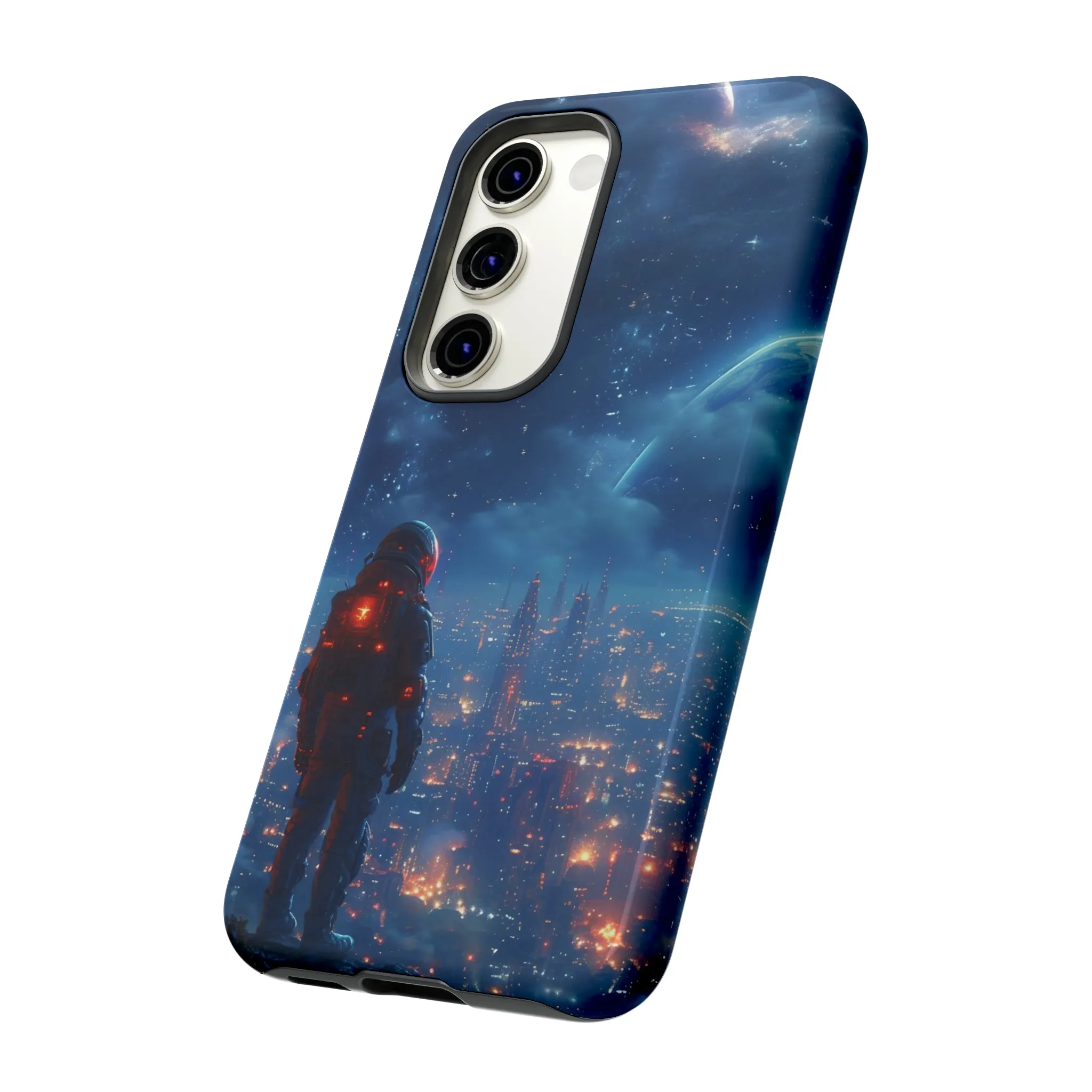 Space Exploration print design Tough Phone Case compatible with a large variety of Samsung models