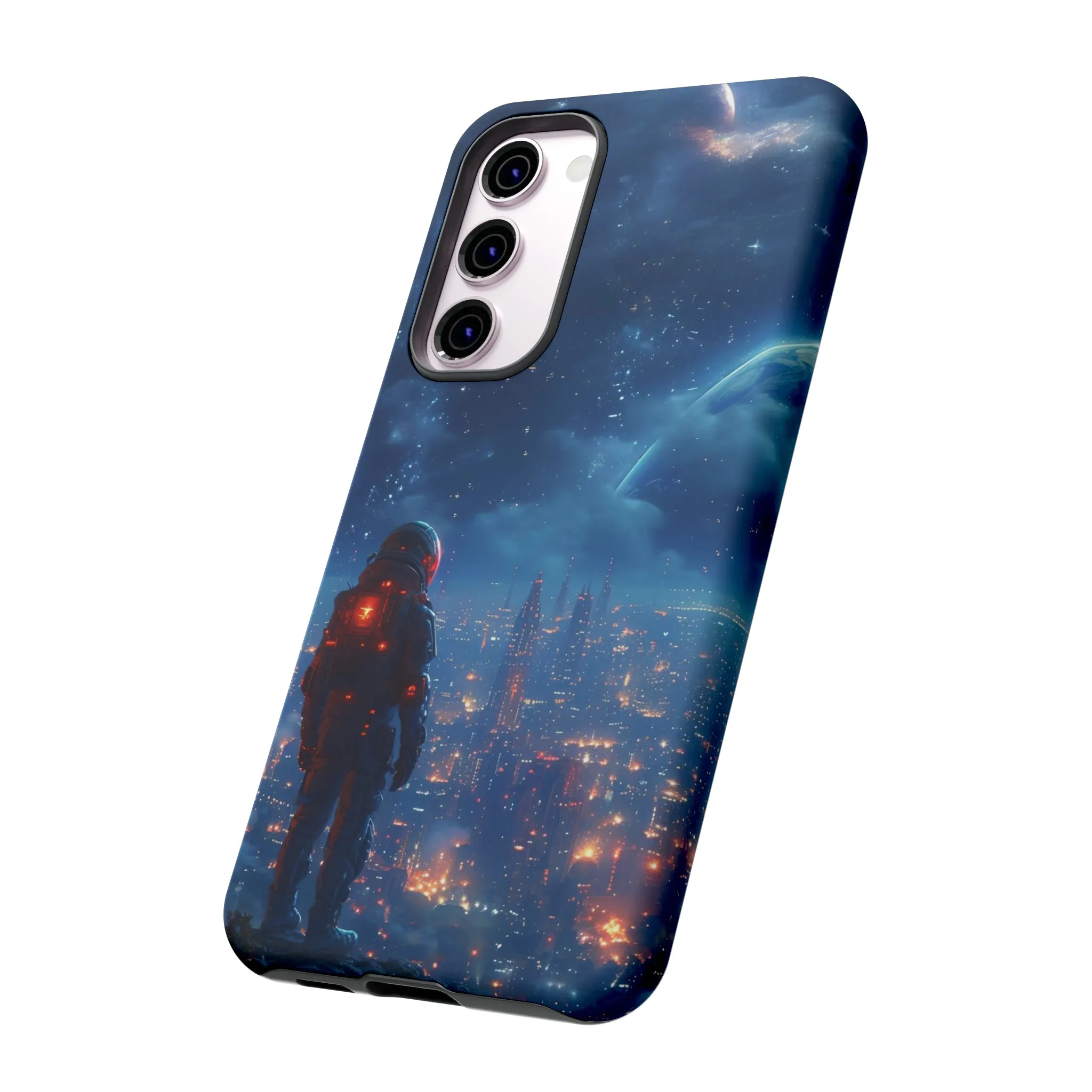 Space Exploration print design Tough Phone Case compatible with a large variety of Samsung models