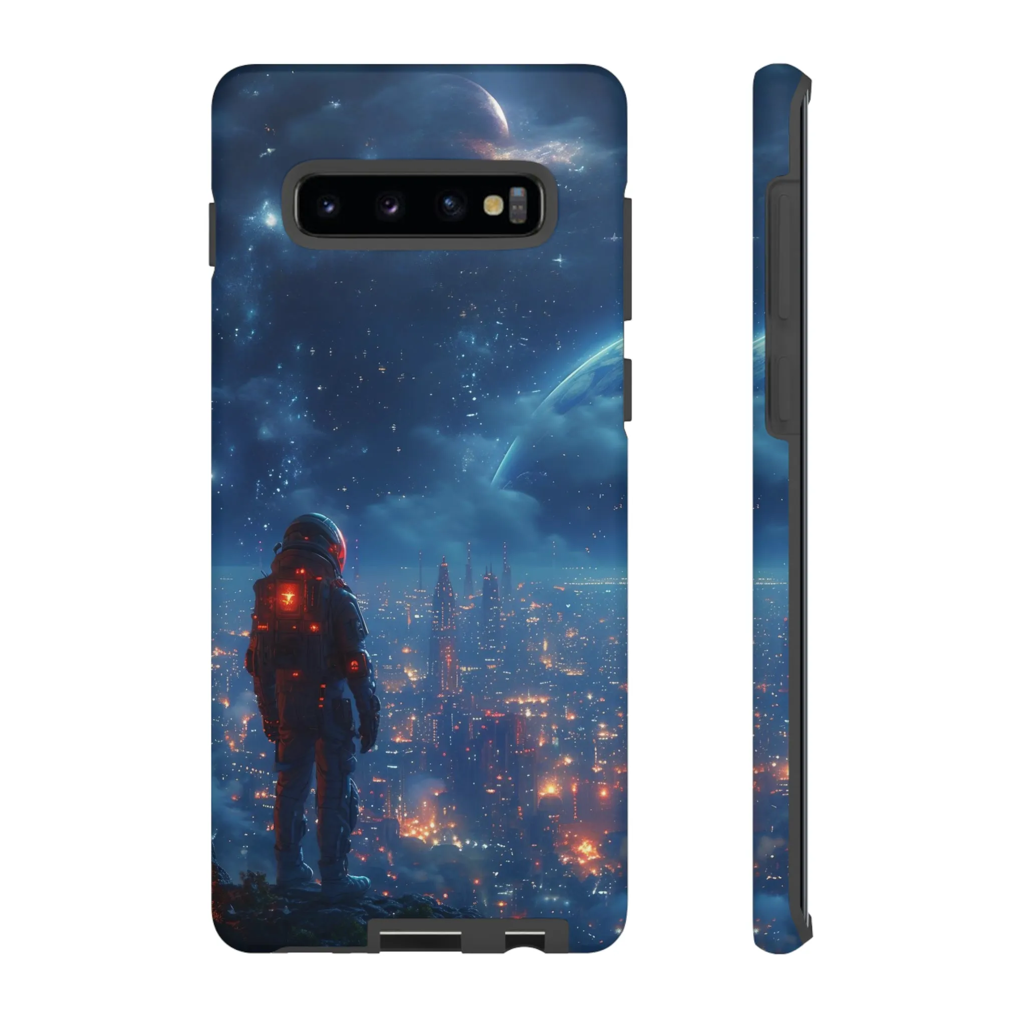 Space Exploration print design Tough Phone Case compatible with a large variety of Samsung models