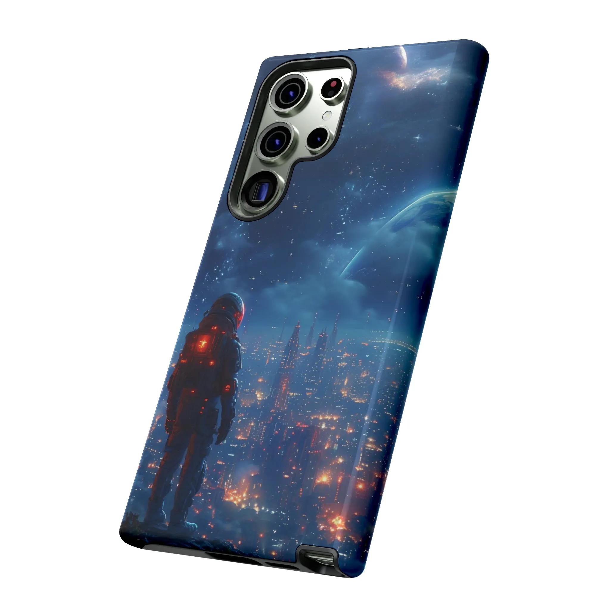 Space Exploration print design Tough Phone Case compatible with a large variety of Samsung models