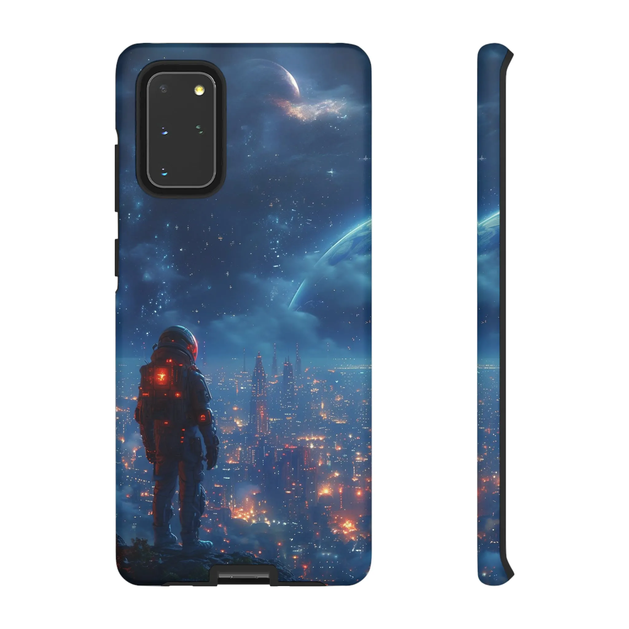 Space Exploration print design Tough Phone Case compatible with a large variety of Samsung models