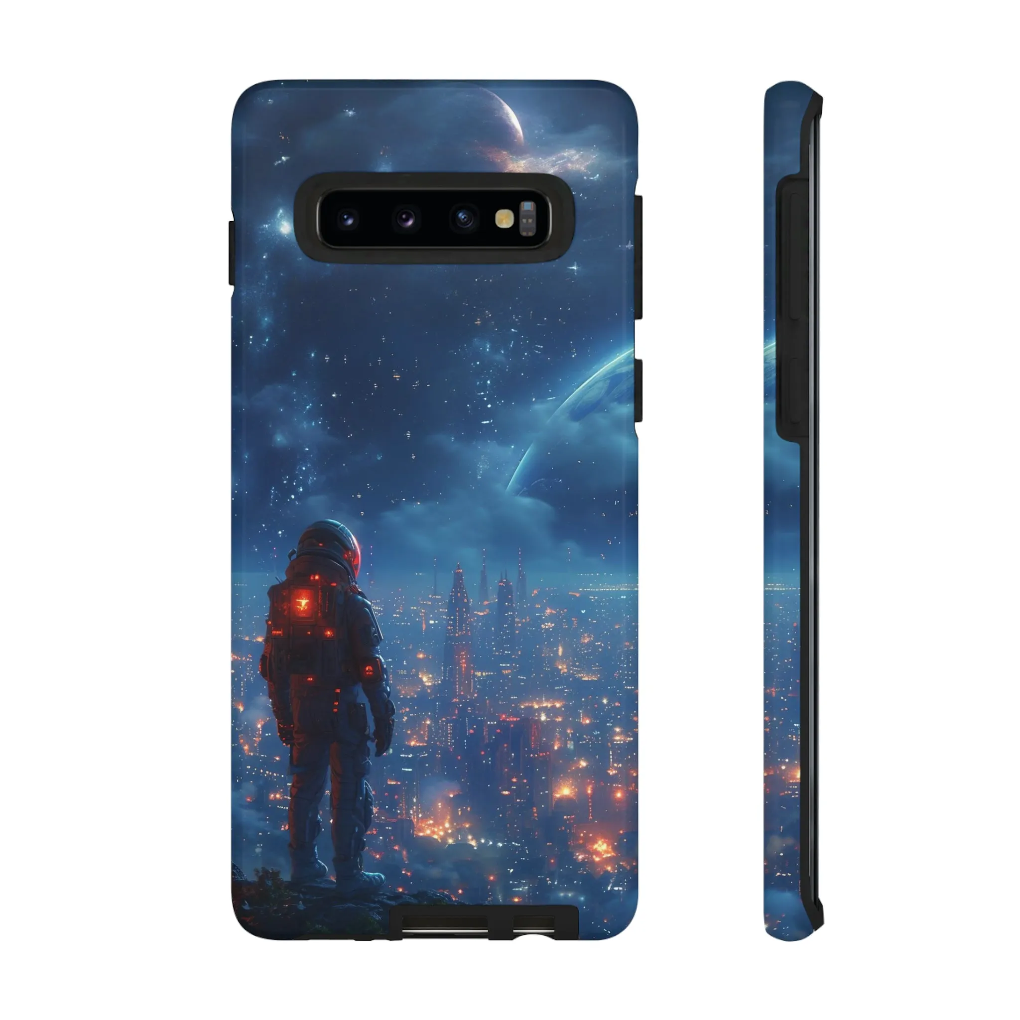 Space Exploration print design Tough Phone Case compatible with a large variety of Samsung models