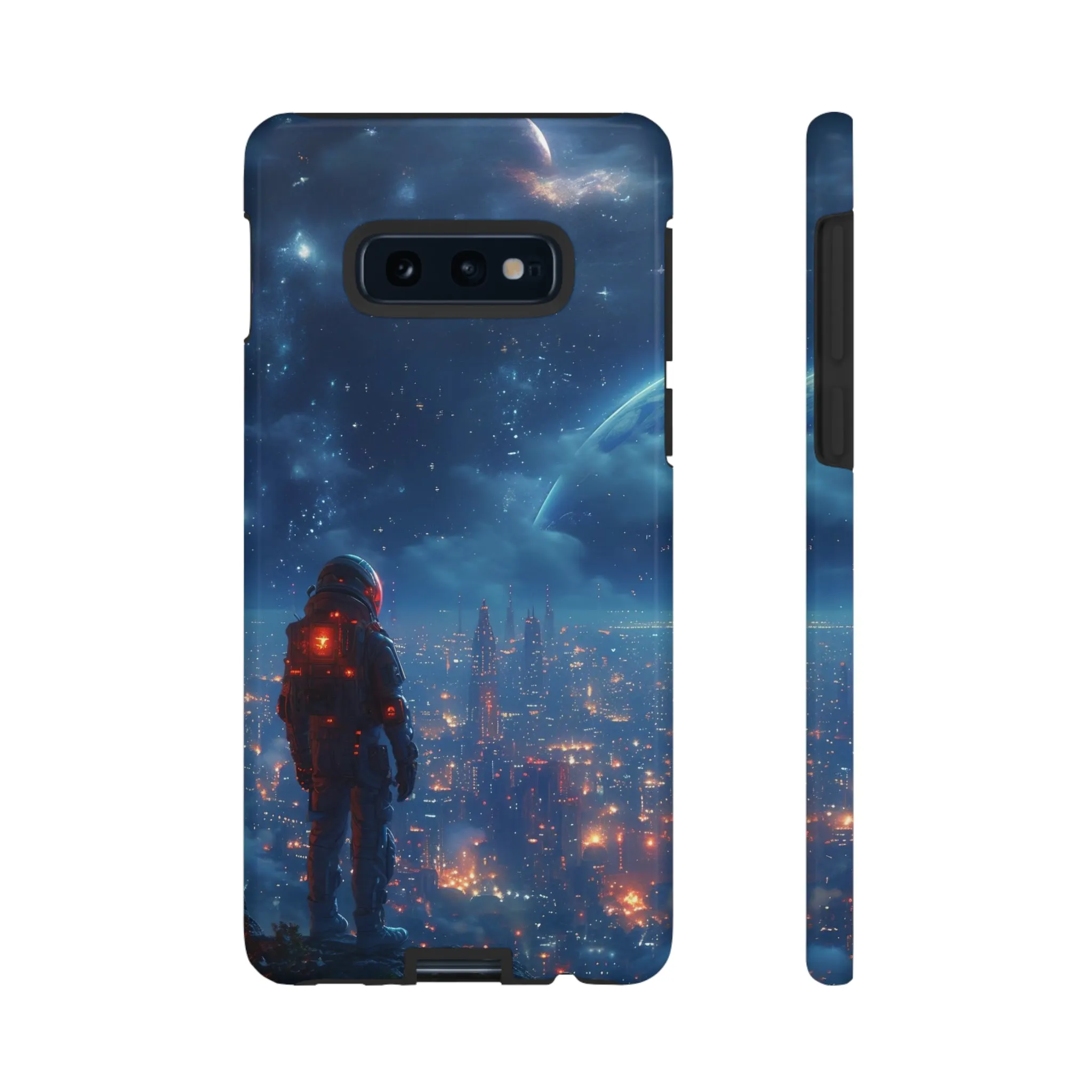 Space Exploration print design Tough Phone Case compatible with a large variety of Samsung models