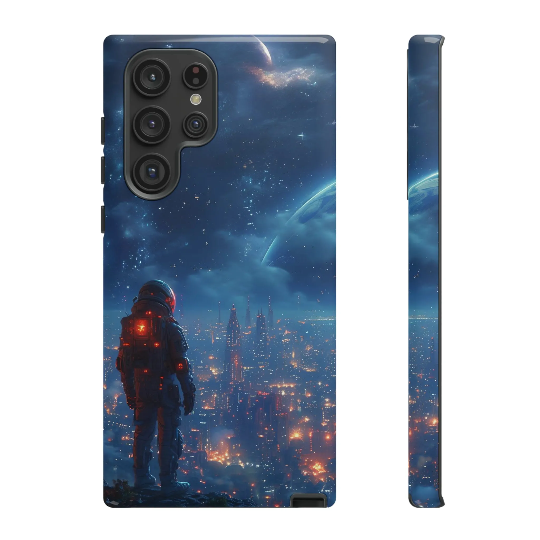 Space Exploration print design Tough Phone Case compatible with a large variety of Samsung models