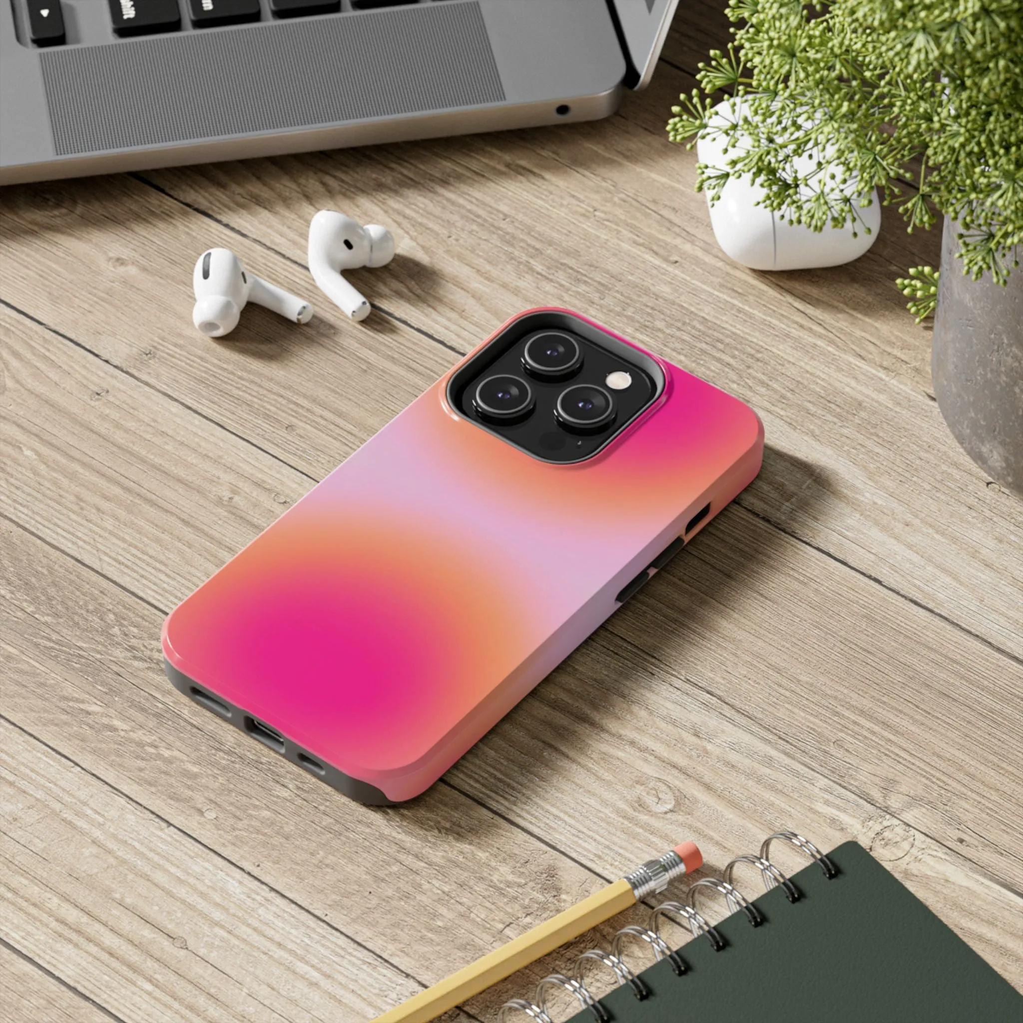 Sunset Glow Tough iPhone Cases with dual layer protection