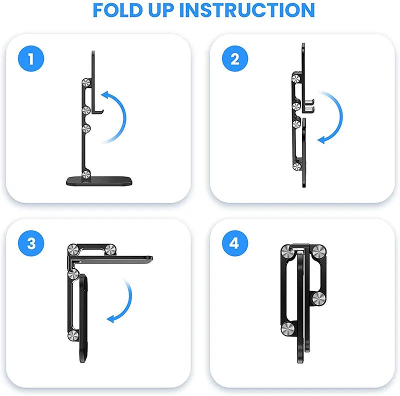 Three Sections Foldable Desk Mobile Phone Holder