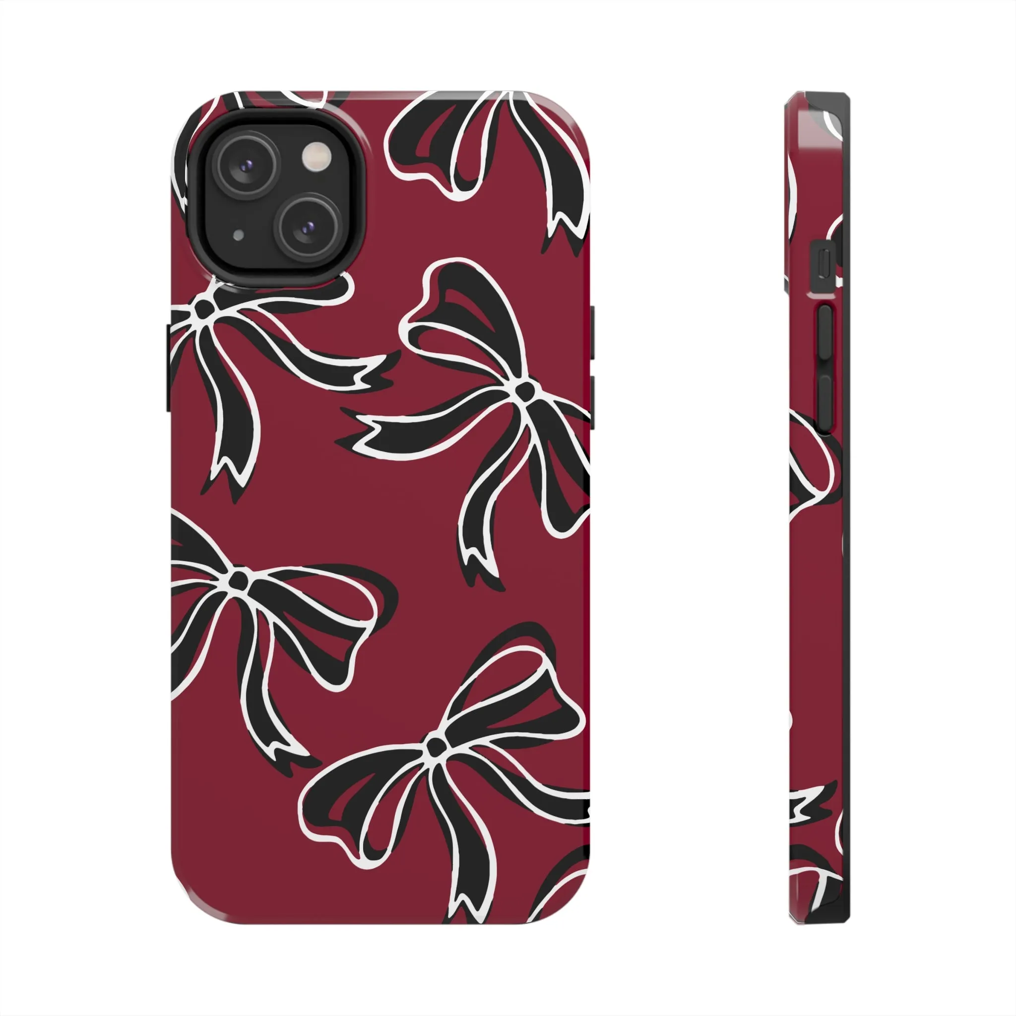 Trendy Bow Phone Case, Bed Party Bow Iphone case, Bow Phone Case, - South Carolina, Gamecocks, USC, garnet and black