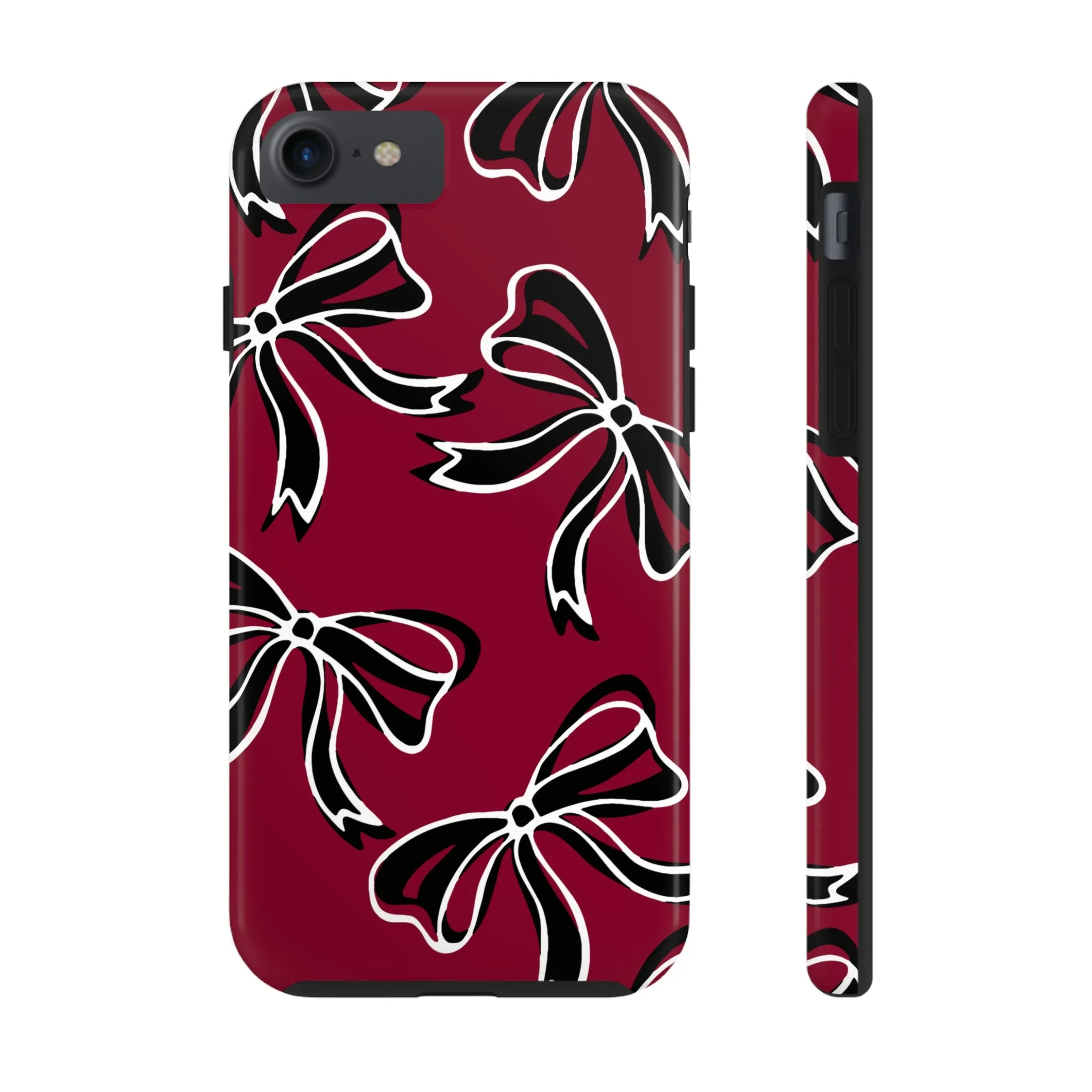 Trendy Bow Phone Case, Bed Party Bow Iphone case, Bow Phone Case, - South Carolina, Gamecocks, USC, garnet and black