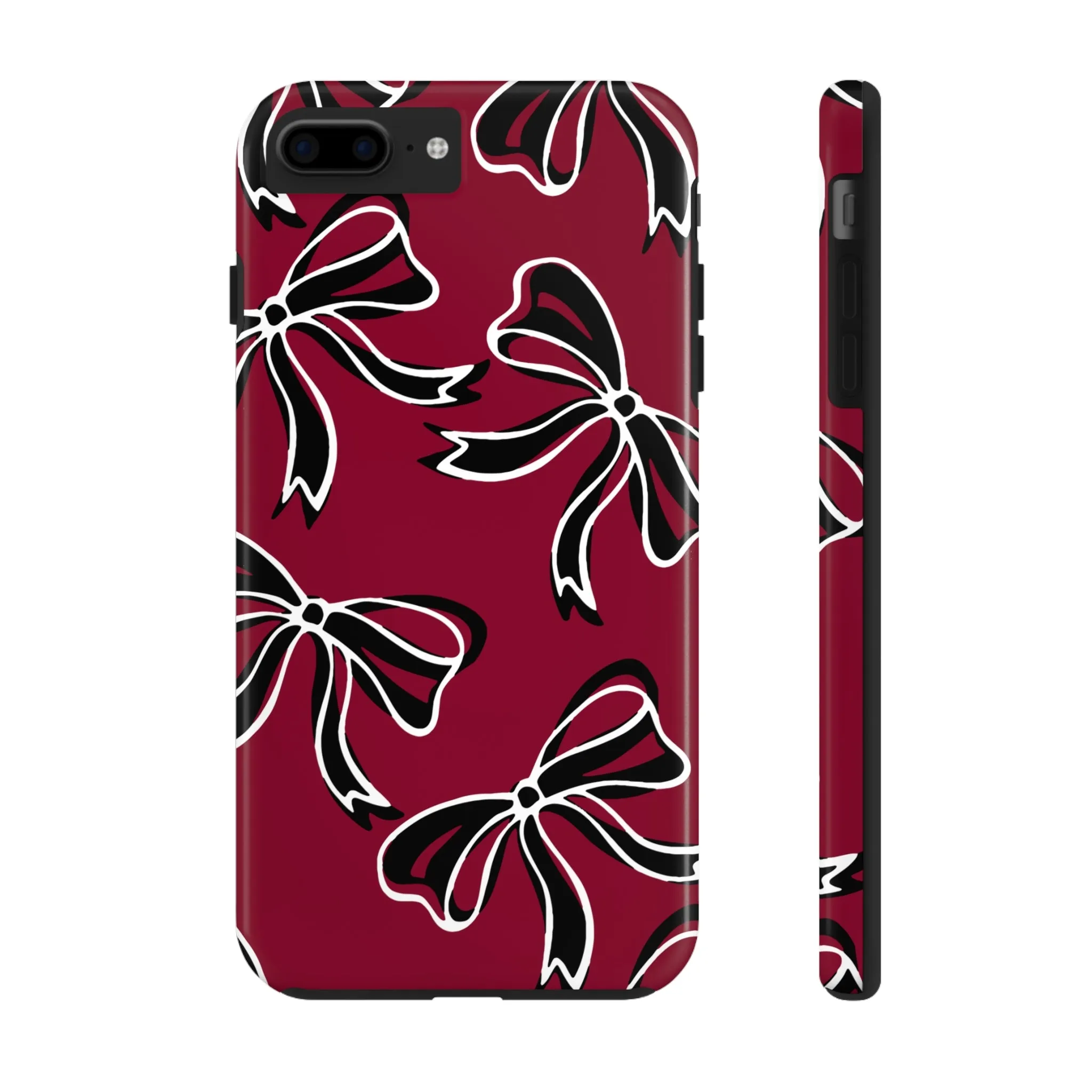 Trendy Bow Phone Case, Bed Party Bow Iphone case, Bow Phone Case, - South Carolina, Gamecocks, USC, garnet and black