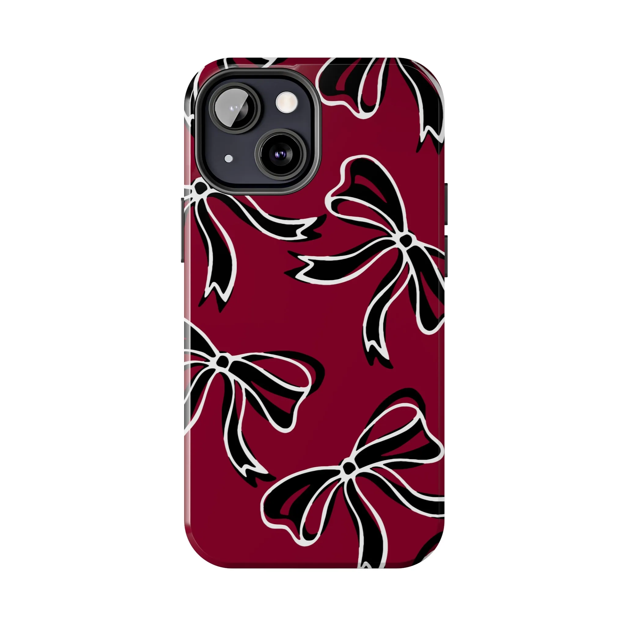 Trendy Bow Phone Case, Bed Party Bow Iphone case, Bow Phone Case, - South Carolina, Gamecocks, USC, garnet and black