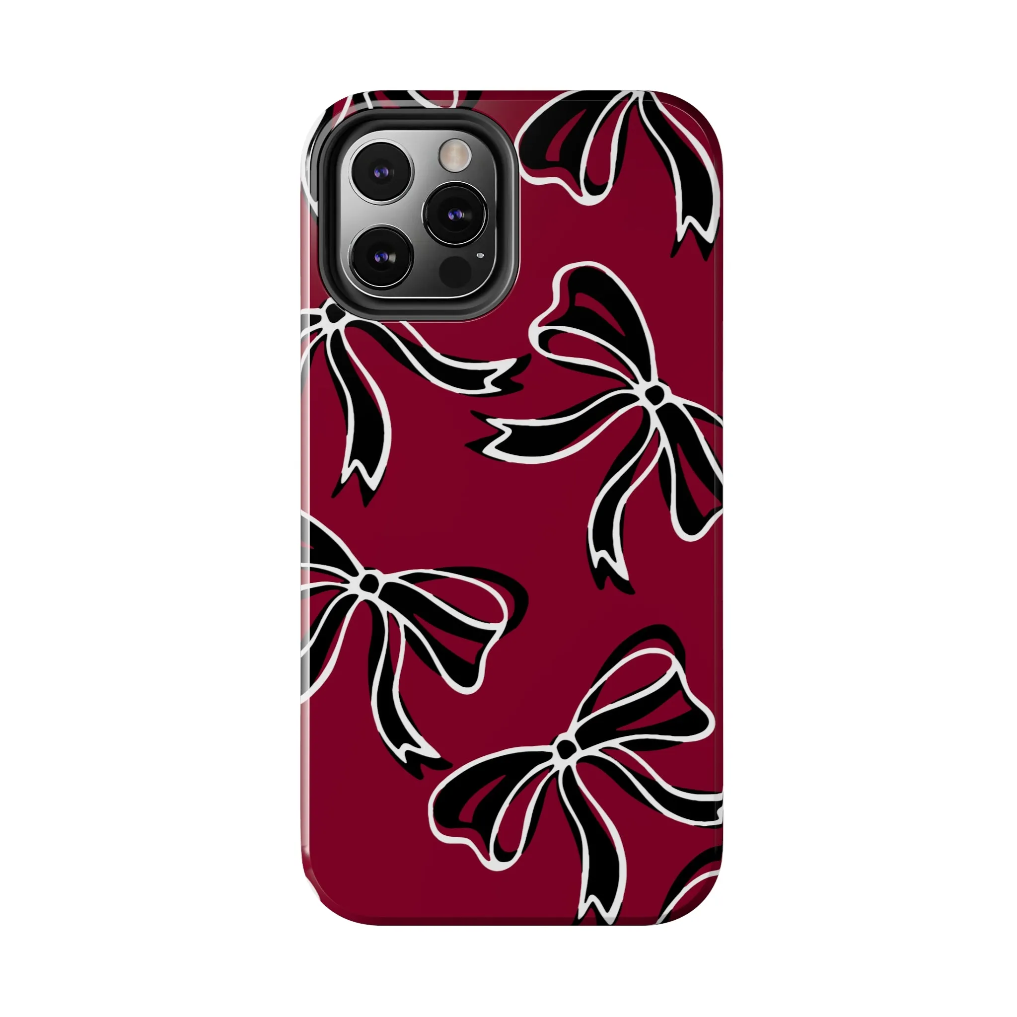 Trendy Bow Phone Case, Bed Party Bow Iphone case, Bow Phone Case, - South Carolina, Gamecocks, USC, garnet and black