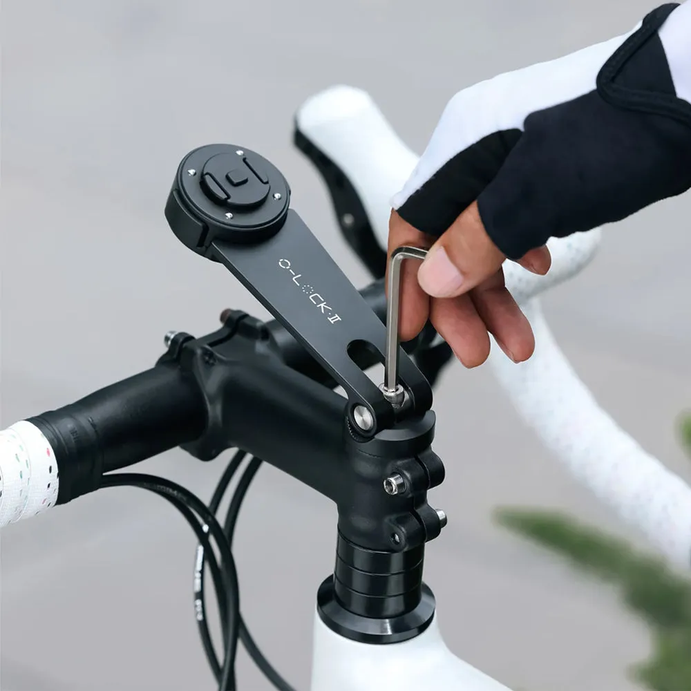 Ulanzi O-Lock II Bicycle Stem Smartphone Dock Mount with 90 Degree Adjustable Tilt and 2kg Max Load Capacity