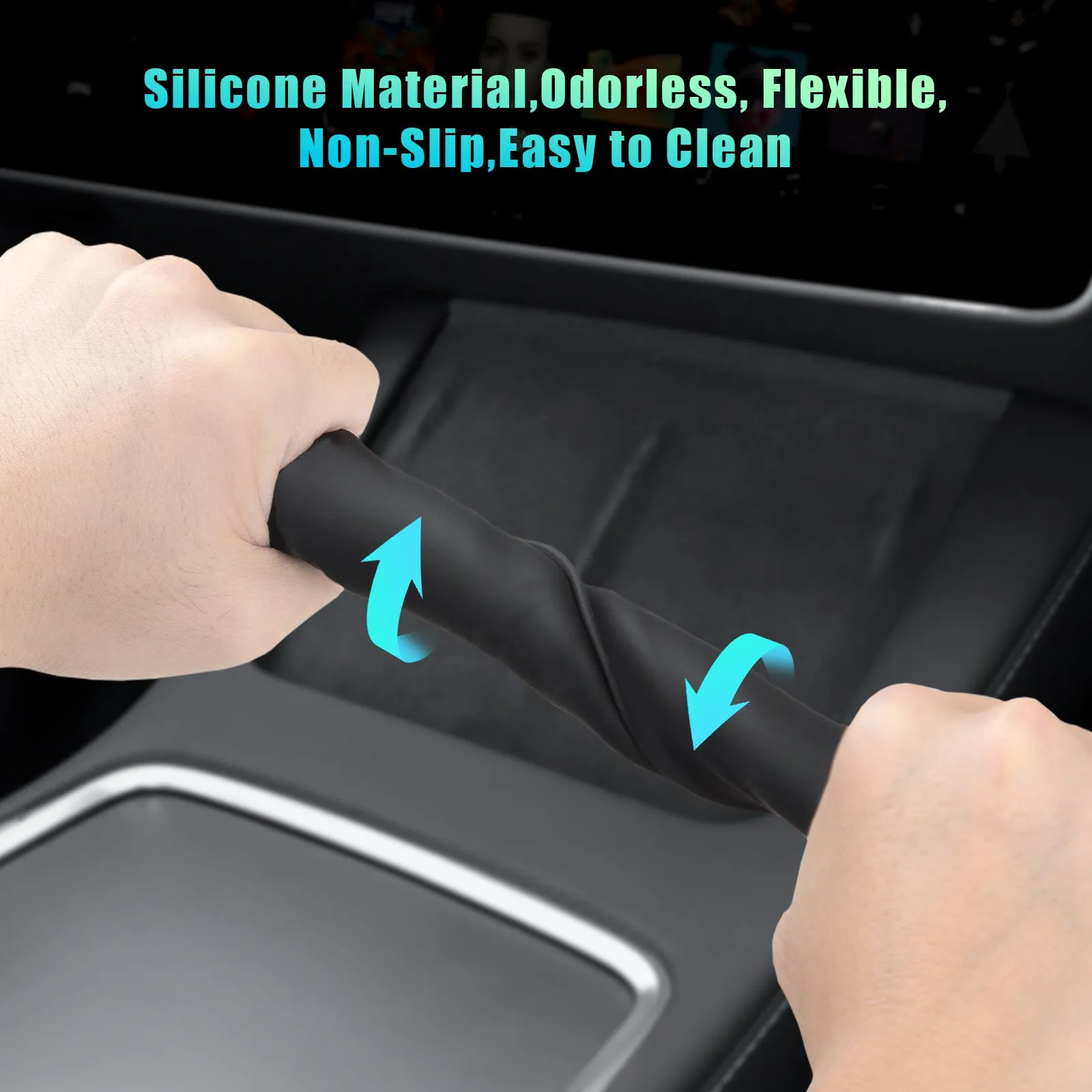 Upgrade Center Console Wireless Charger Silicone Mat for Tesla Model 3 Model Y