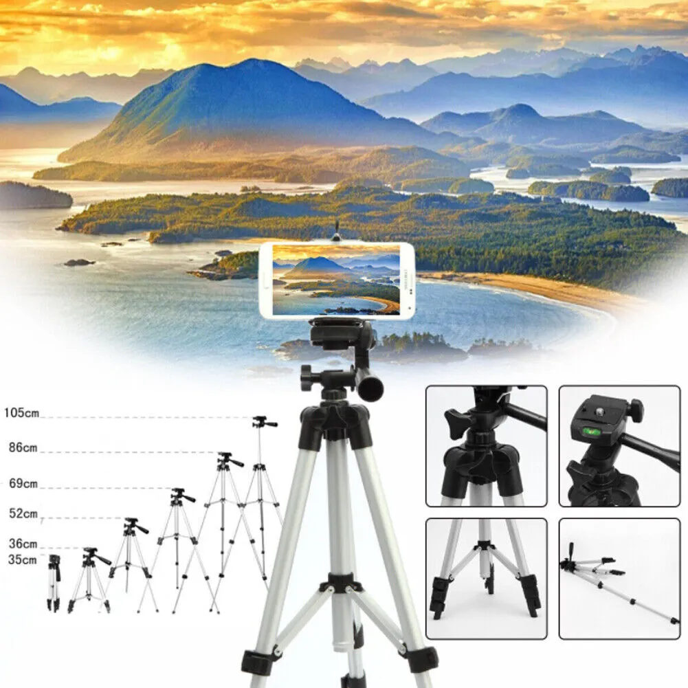 US 1-2 Pack Camera Lightweight Portable Tripod Mounting Phone Holder Carry Case