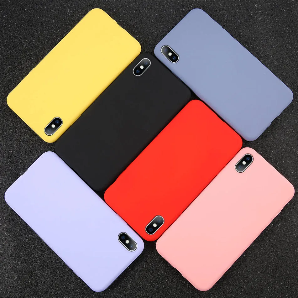 USLION Silicone Solid Color Phone Case