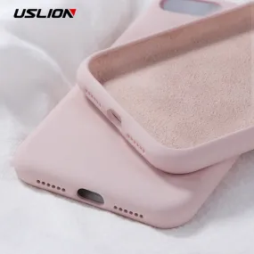 USLION Silicone Solid Color Phone Case