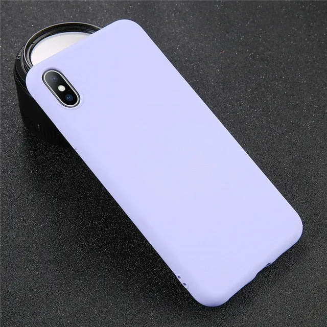 USLION Silicone Solid Color Phone Case