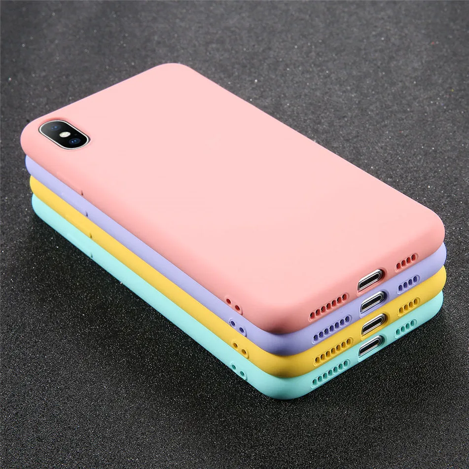 USLION Silicone Solid Color Phone Case