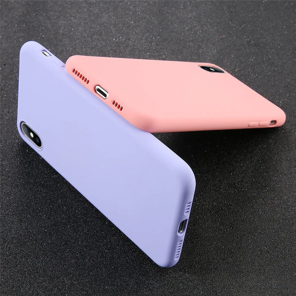 USLION Silicone Solid Color Phone Case