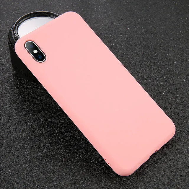 USLION Silicone Solid Color Phone Case