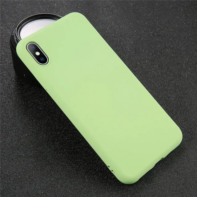 USLION Silicone Solid Color Phone Case