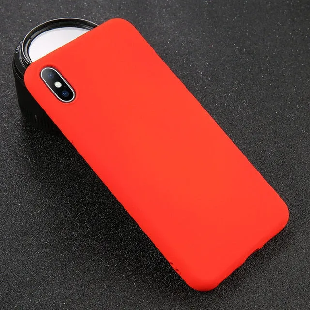 USLION Silicone Solid Color Phone Case