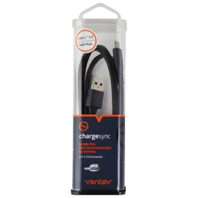 Ventev 3.3-Ft Chargesync (USB-C) to USB Flat Tangle-Free Cable - Dark Gray