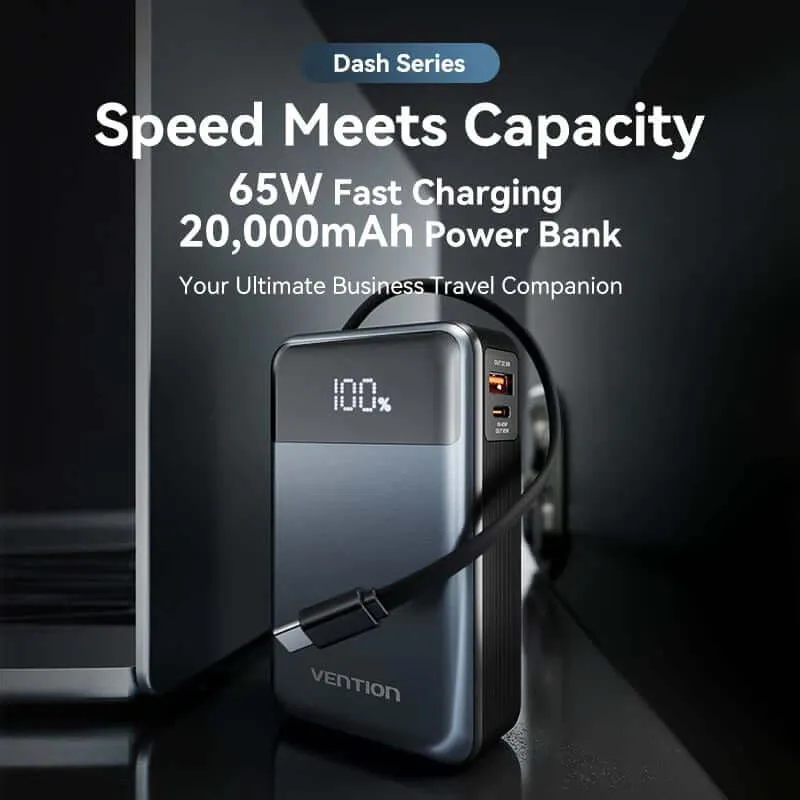 Vention 20000mAh Power Bank 65W