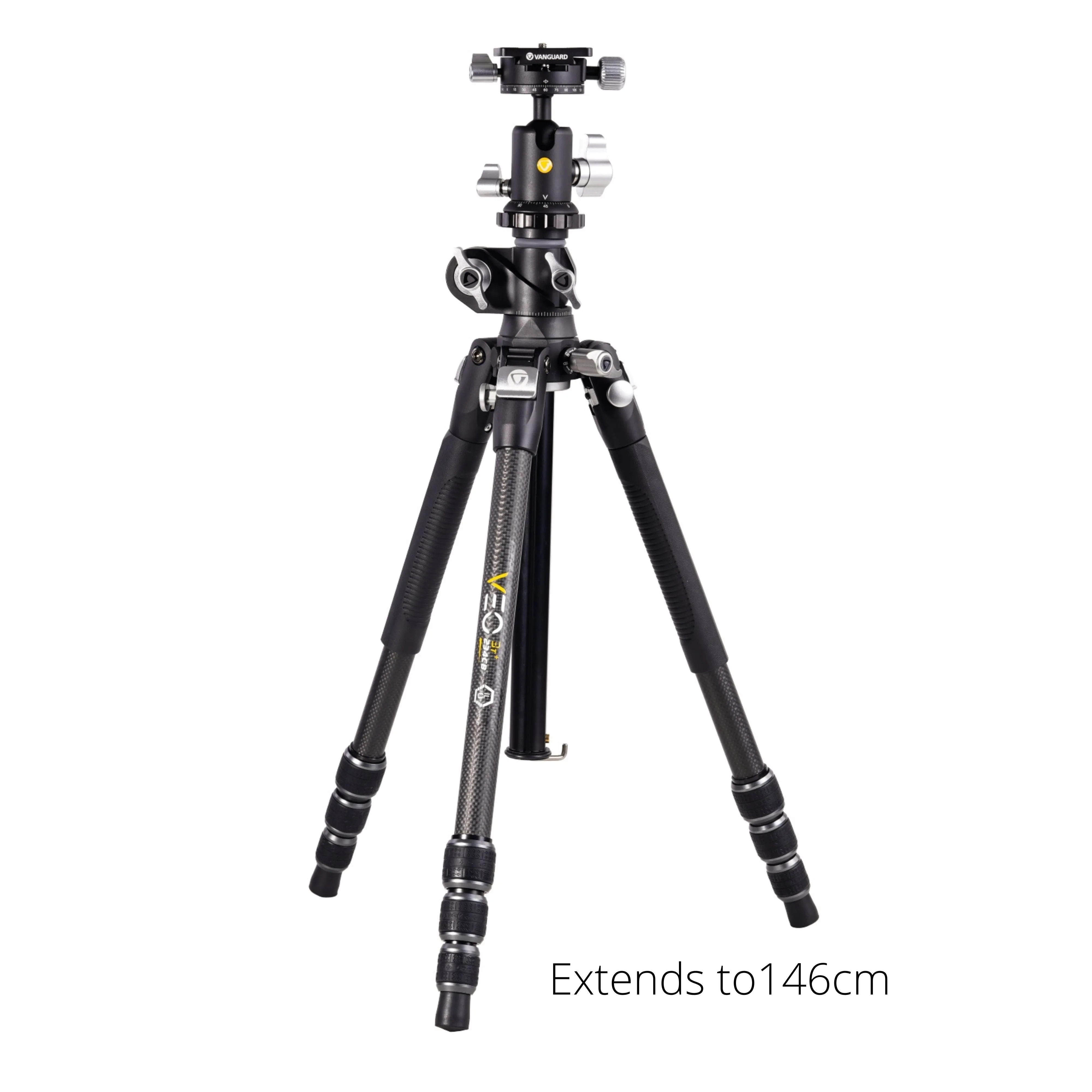 VEO 3T  234CB Versatile Carbon Travel Tripod with Dual Axis Ball Head - 10kg Load Capacity