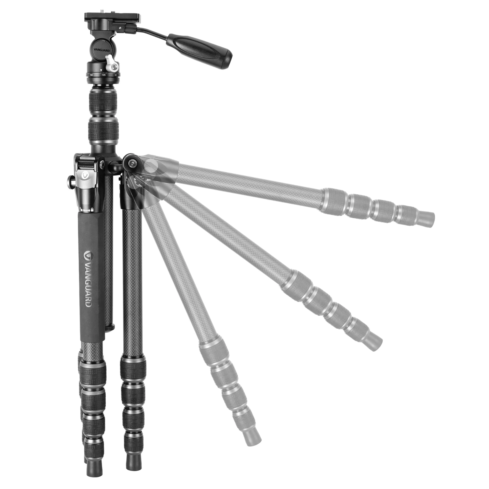 VEO 3T 265HCP Tall Carbon Travel Tripod with 2-way Pan Head - 6kg load capacity