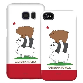 We Bare Bears California Republic Phone Case for iPhone and Galaxy