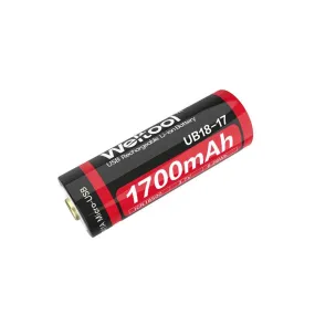 Weltool UB18-17 18500 1700mAh USB Rechargeable Li-ion Battery