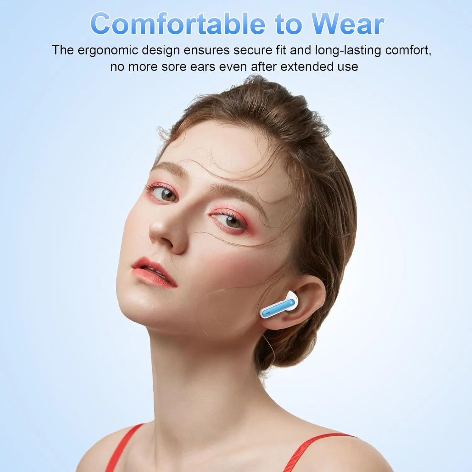 Wireless Earbuds, Bluetooth 5.3 Headphones in Ear with 4 ENC Noise Cancelling Mic, HiFi Stereo Deep Bass Wireless Earphones 40H Playtime, in-Ear Earbud Bluetooth Dual LED Display IP7 Waterproof, USB-C