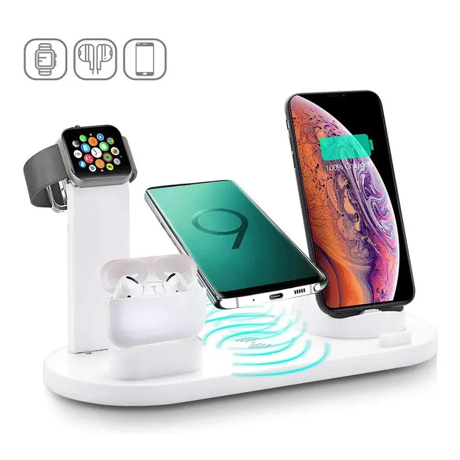 Wireless iphone Charger Stand Pad 15W 7 in 1