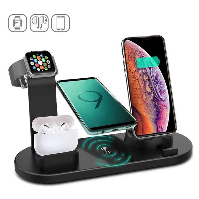 Wireless iphone Charger Stand Pad 15W 7 in 1