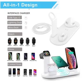 Wireless iphone Charger Stand Pad 15W 7 in 1