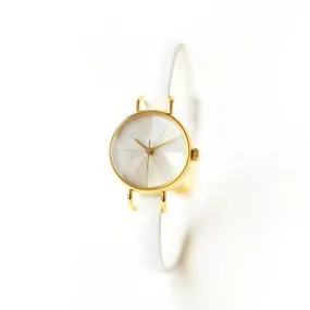 Women's Wristwatch - White South Sea Pearl Shell, Japanese handmade wrist watch