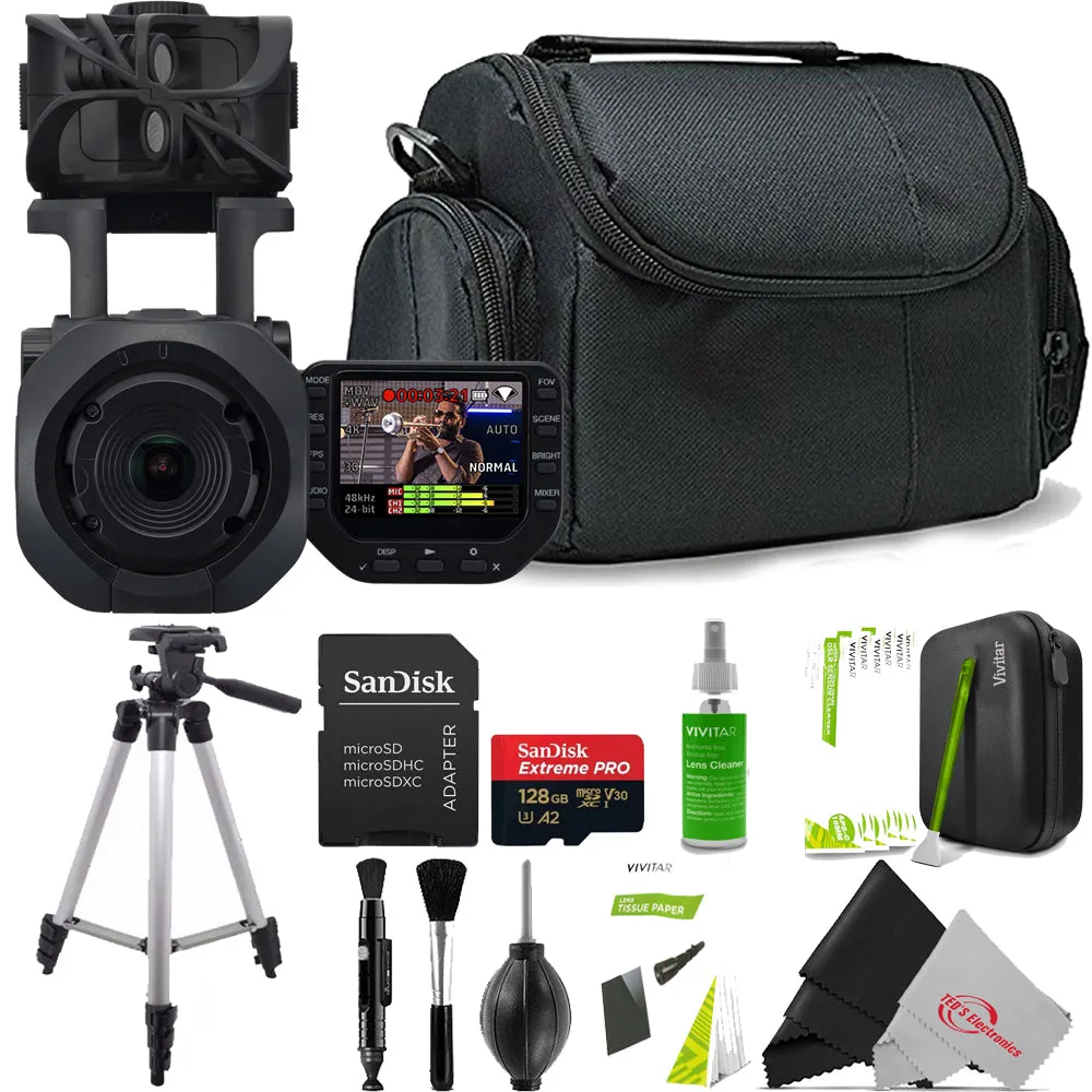 Zoom Q8n-4K Handy Video Recorder 4K Video   Professional 4 Track Audio All You Need Bundle